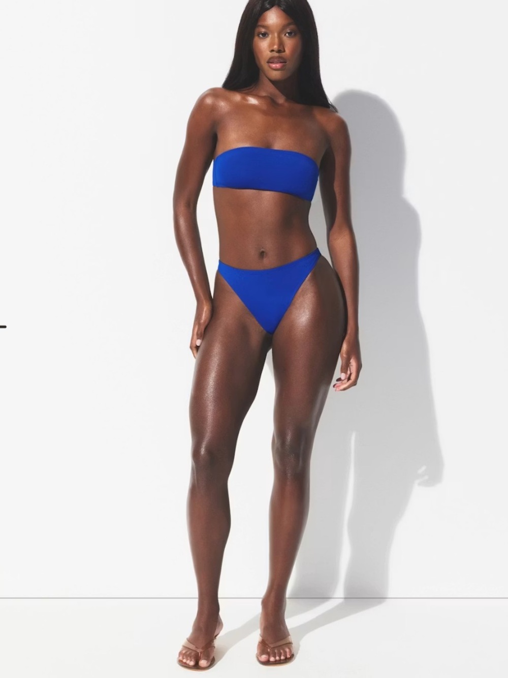 Skims Bandeau Bikini Set in Cobalt Blue - Women Swim